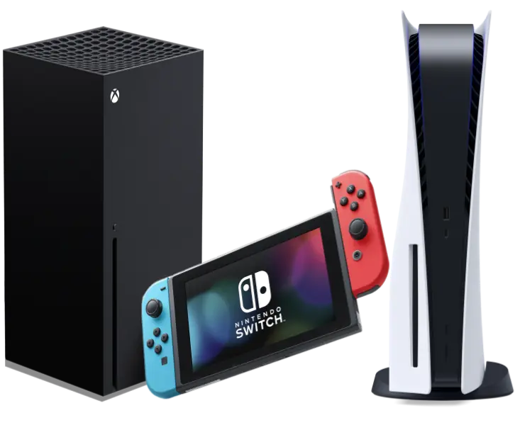 Photo montage avec consoles de jeu